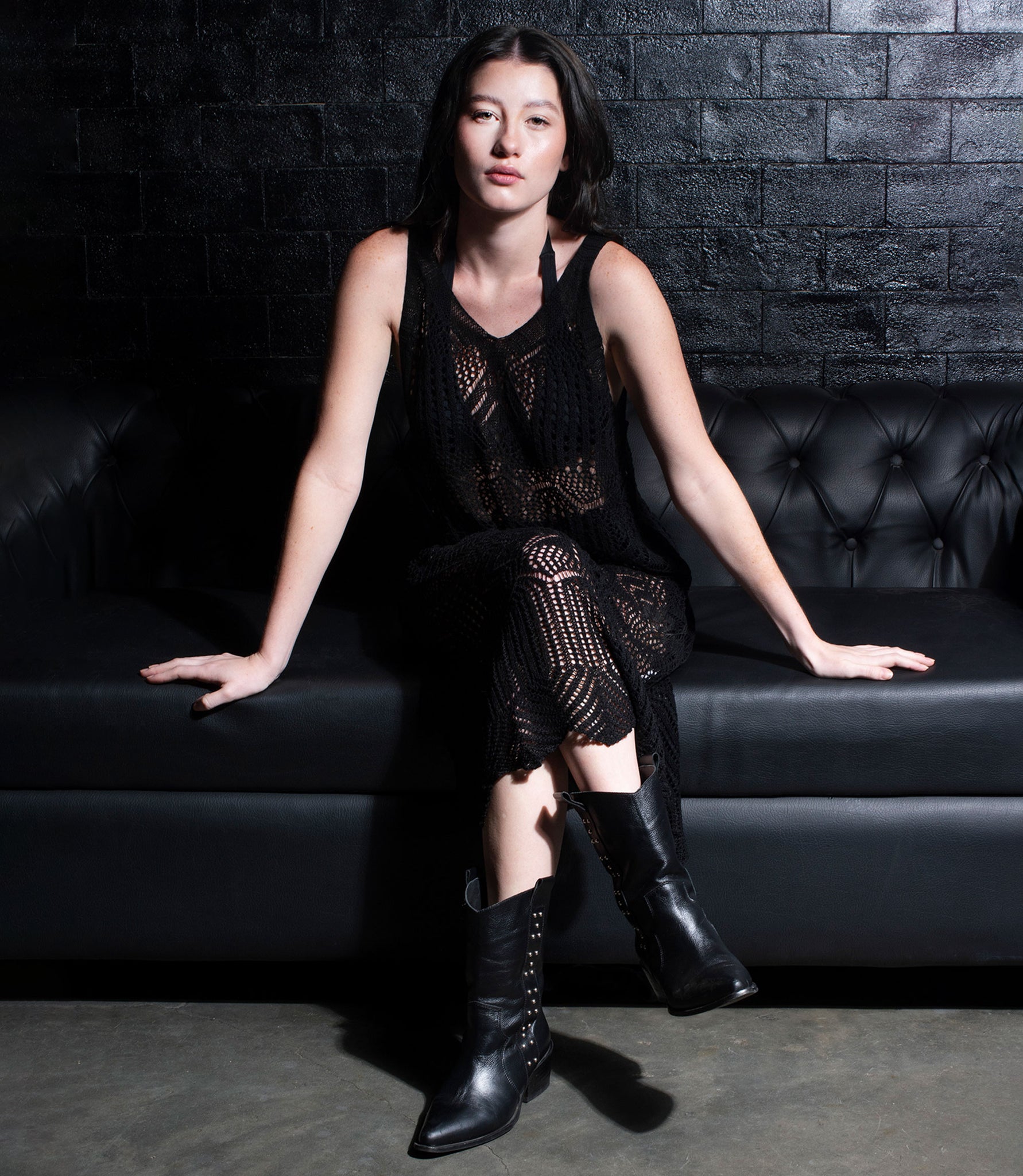 BIZET CROCHET MESH DRESS