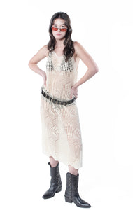BIZET CROCHET MESH DRESS